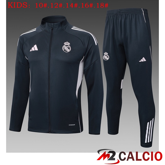 Insieme Tuta Calcio - Giacca Real Madrid Bambino Blu Reale 2025/2026