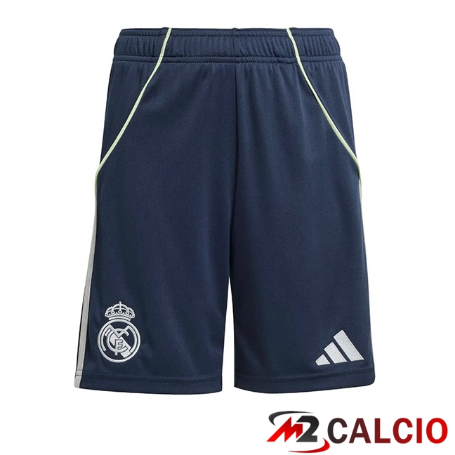 Pantaloncini Calcio Real Madrid Seconda Blu Reale 2025/2026