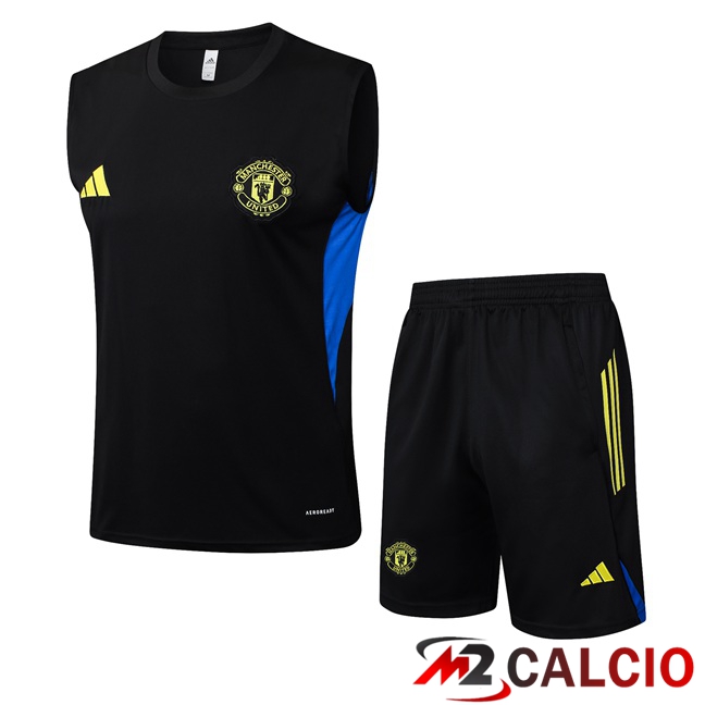 Canotta Allenamento Manchester United + Pantaloncini Nero 2025/2026