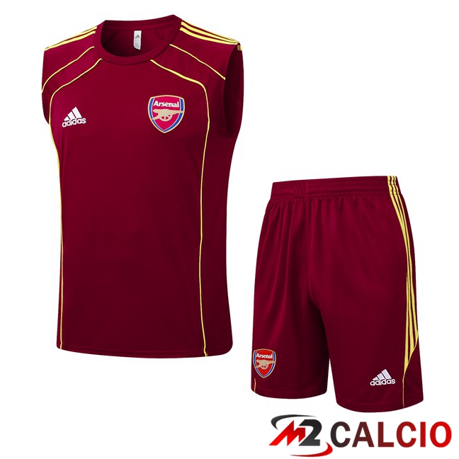 Canotta Allenamento Arsenal + Pantaloncini Rosso 2025/2026