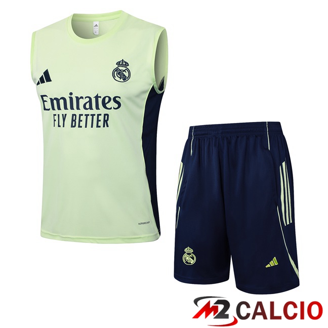Canotta Allenamento Real Madrid + Pantaloncini Verde 2025/2026