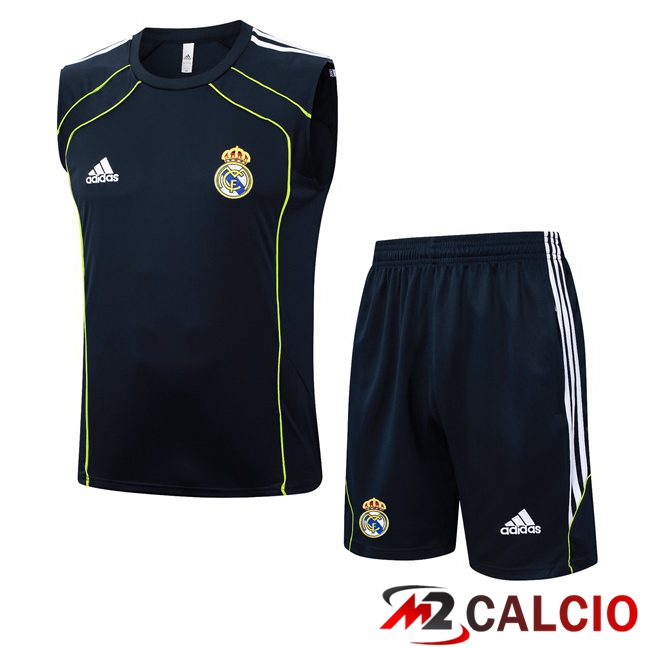 Canotta Allenamento Real Madrid + Pantaloncini Blu Reale 2025/2026