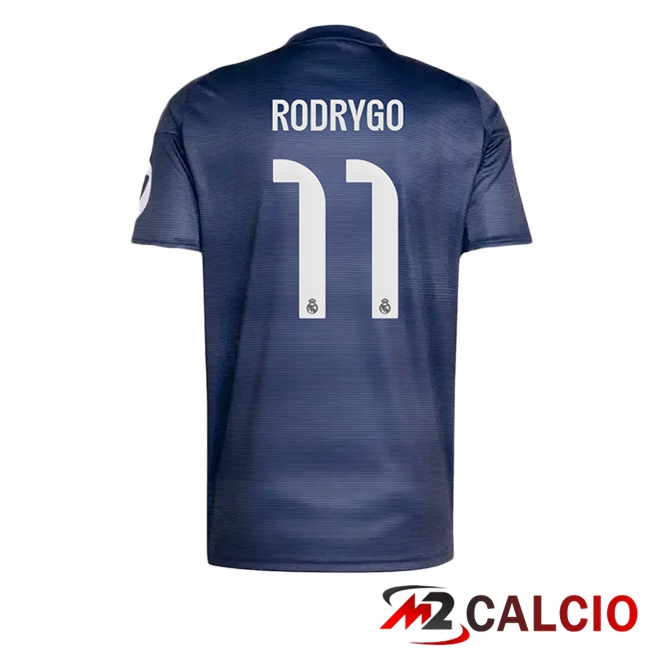 Maglie Calcio Real Madrid (Rodrygo 11) Seconda Blu Reale 2025/2026