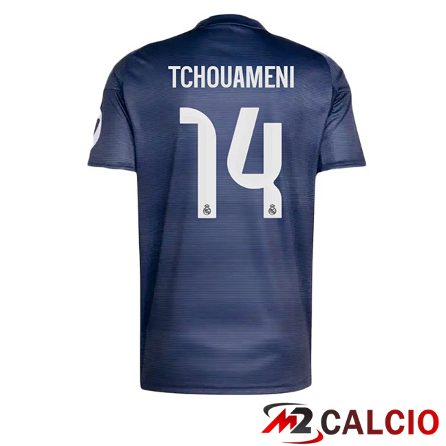 Maglie Calcio Real Madrid (Tchouameni 14) Seconda Blu Reale 2025/2026