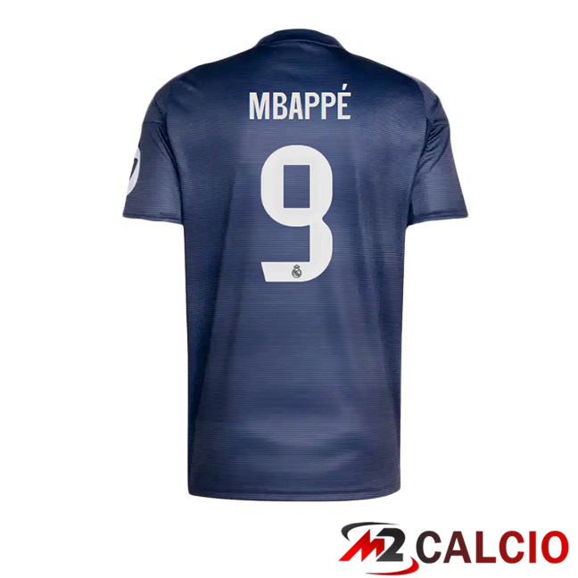 Maglie Calcio Real Madrid (Mbappé 9) Seconda Blu Reale 2025/2026