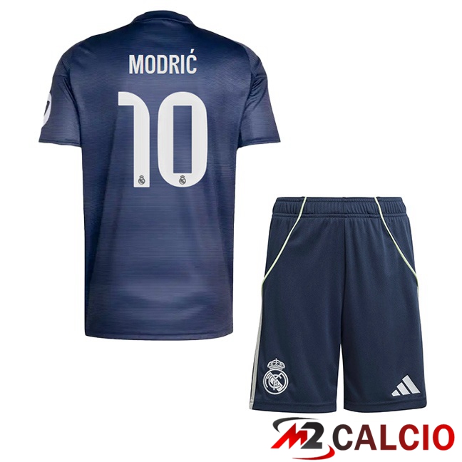 Maglie Calcio Real Madrid (Modrić 10) Bambino Seconda Blu Reale 2025/2026