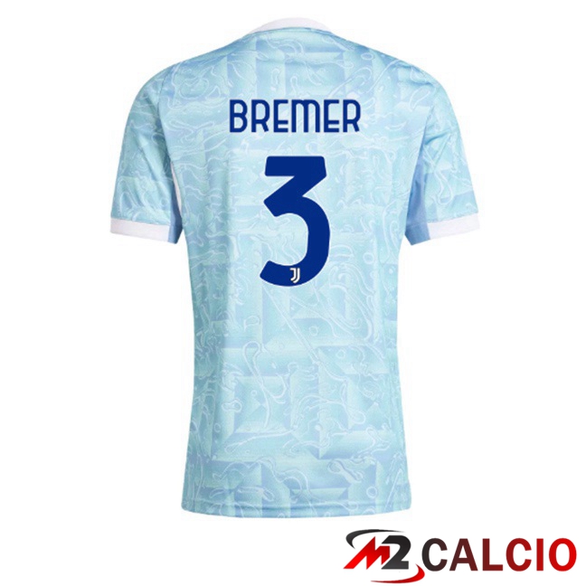 Maglie Calcio Juventus (BREMER 3) Seconda Blu Bianco 2025/2026