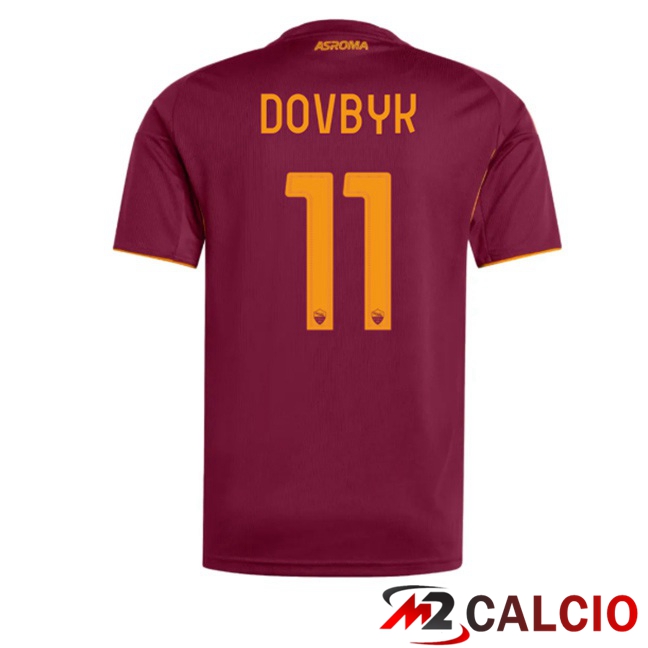 Maglie Calcio AS Roma (DOVBYK 11) Prima Rosso 2025/2026