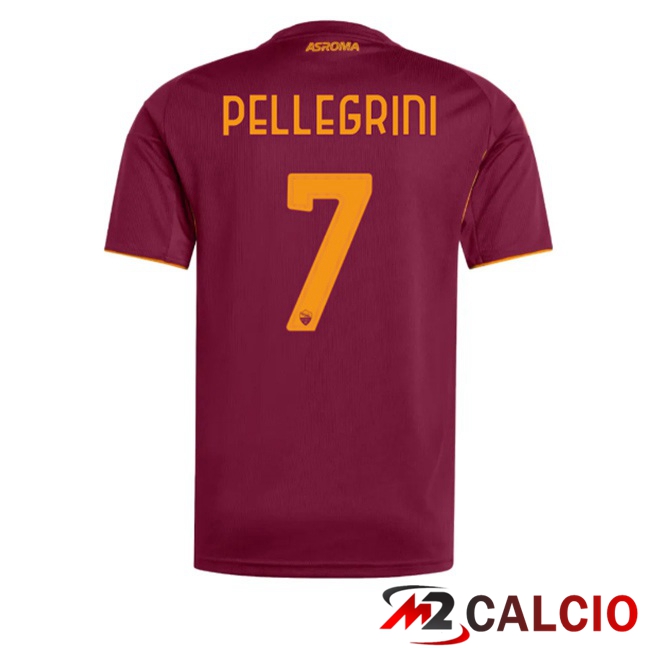 Maglie Calcio AS Roma (PELLEGRINI 7) Prima Rosso 2025/2026