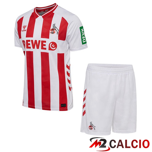 Maglie Calcio FC Koln Bambino Prima Rosso Bianco 2025/2026