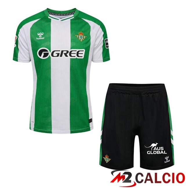 Maglie Calcio Real Betis Bambino Prima Verde Bianco 2025/2026