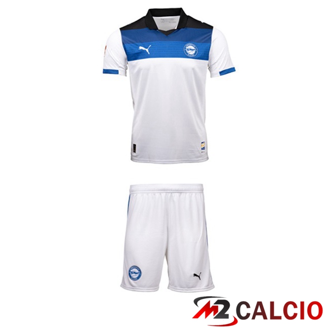 Maglie Calcio Deportivo Alaves Bambino Seconda Bianco Blu 2025/2026