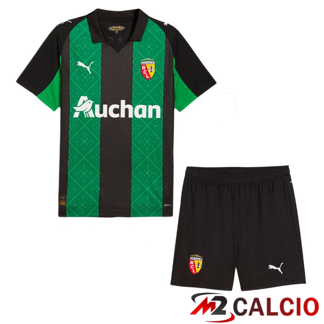 Maglie Calcio RC Lens Bambino Seconda Verde 2025/2026
