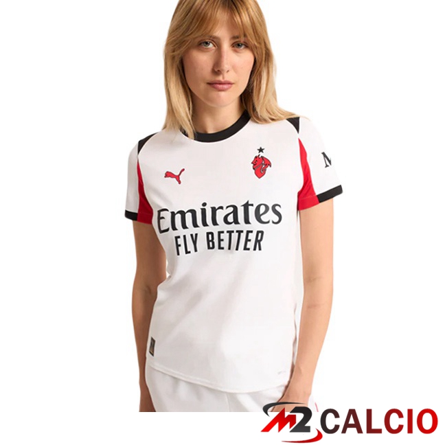 Maglie Calcio AC Milan Donna Seconda Bianco 2025/2026