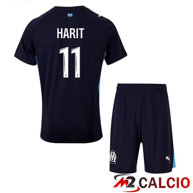 Maglie Calcio Marsiglia OM (HARIT 11) Bambino Seconda Blu Reale 2025/2026