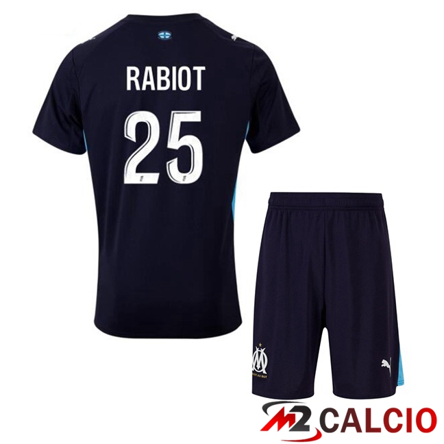 Maglie Calcio Marsiglia OM (RABIOT 25) Bambino Seconda Blu Reale 2025/2026