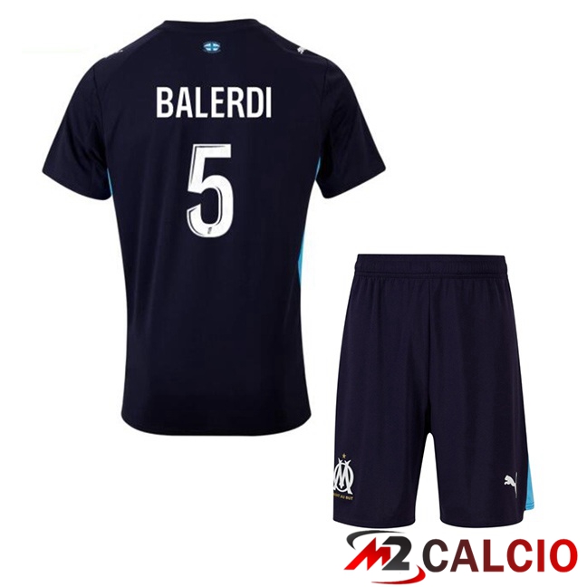 Maglie Calcio Marsiglia OM (BALERDI 5) Bambino Seconda Blu Reale 2025/2026