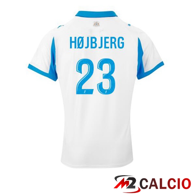 Maglie Calcio Marsiglia OM (HØJBJERG 23) Prima Bianco 2025/2026