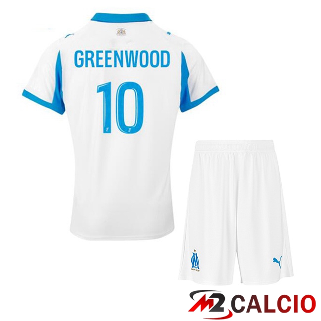 Maglie Calcio Marsiglia OM (GREENWOOD 10) Bambino Prima Bianco 2025/2026