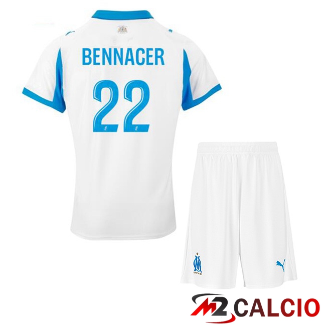 Maglie Calcio Marsiglia OM (BENNACER 22) Bambino Prima Bianco 2025/2026