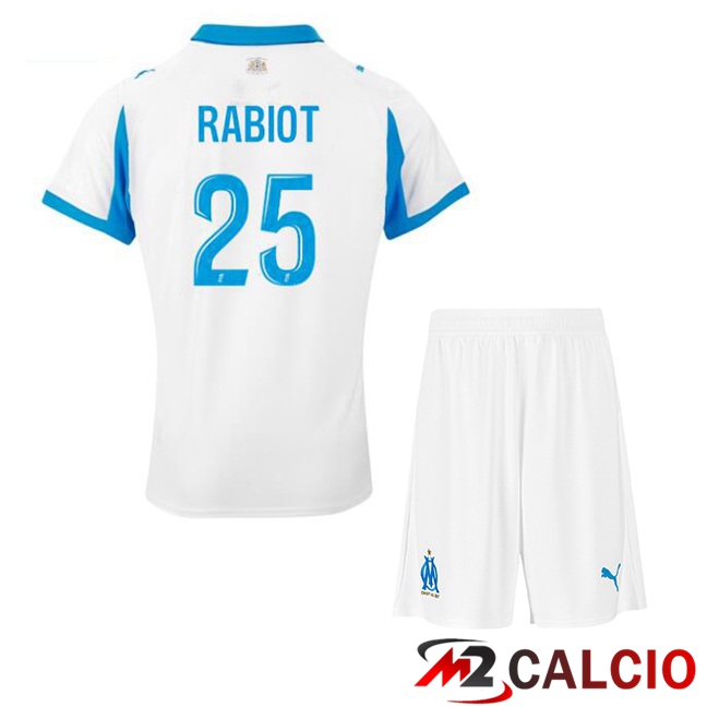 Maglie Calcio Marsiglia OM (RABIOT 25) Bambino Prima Bianco 2025/2026