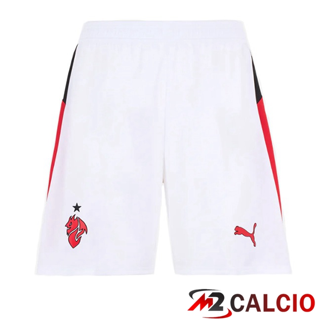 Pantaloncini Calcio AC Milan Seconda Bianco 2025/2026