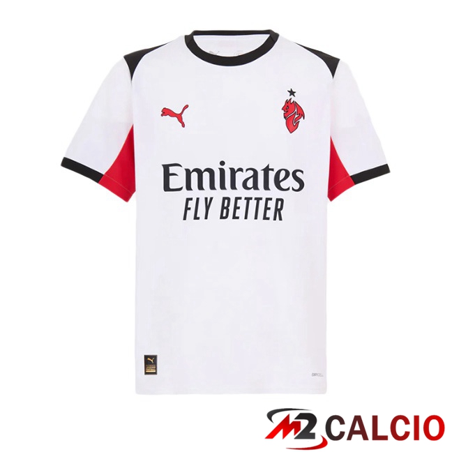 Maglie Calcio AC Milan Seconda Bianco 2025/2026