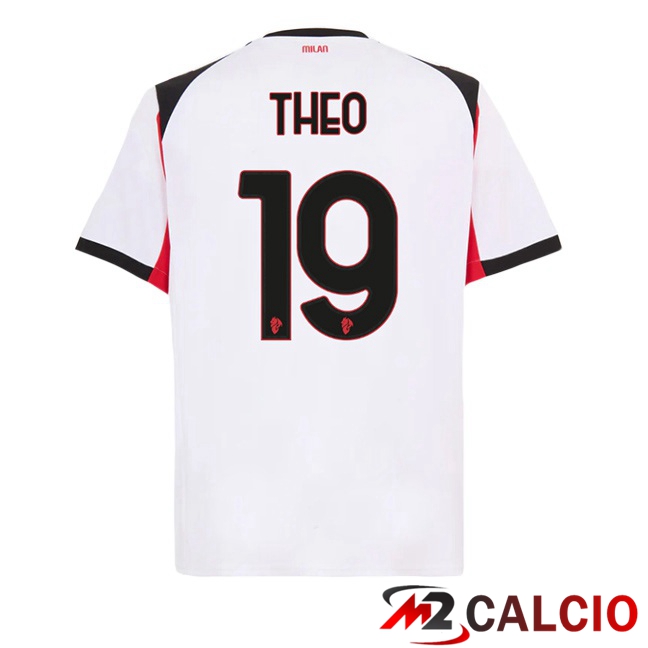 Maglie Calcio AC Milan (THEO 19) Seconda Bianco 2025/2026