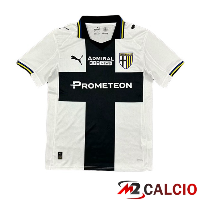 Maglie Calcio Parma Calcio Prima Bianco Nero 2025/2026