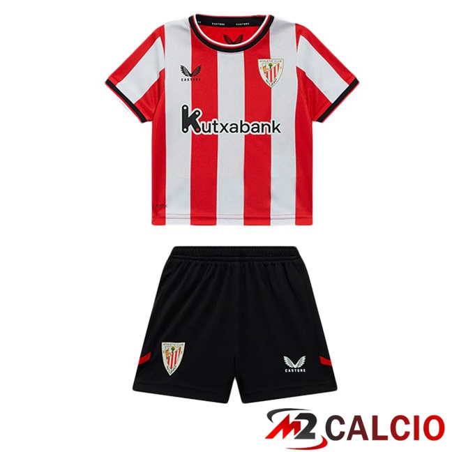 Maglie Calcio Athletic Club Bambino Prima Rosso Bianco 2025/2026