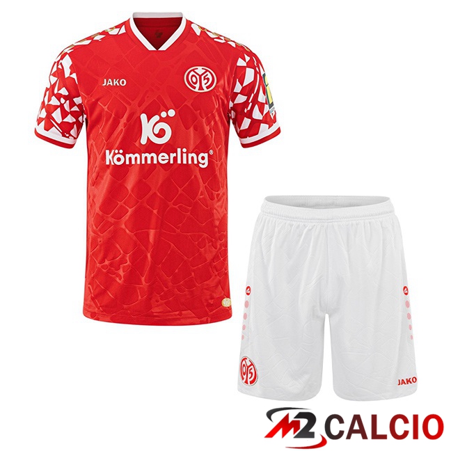 Maglie Calcio FSV Mainz 05 Bambino Prima Rosso 2025/2026