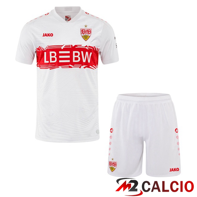 Maglie Calcio VfB Stuttgart Bambino Prima Bianco 2025/2026