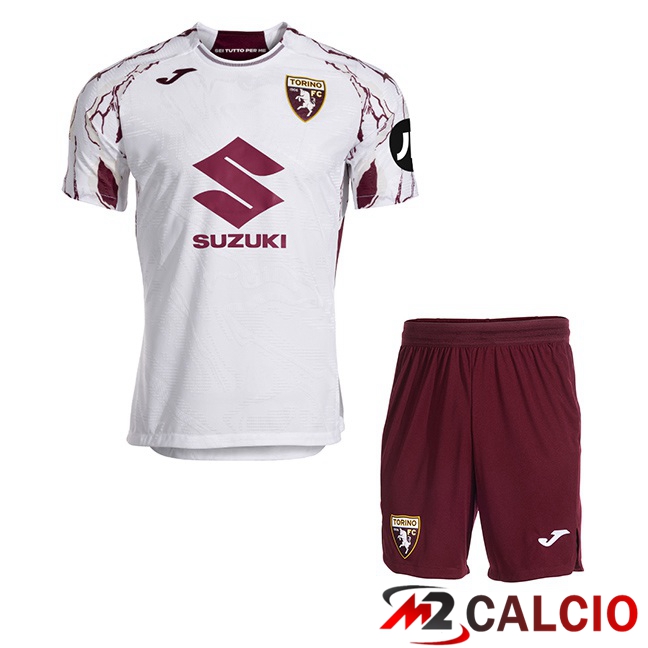 Maglie Calcio Torino FC Bambino Seconda Bianco 2025/2026