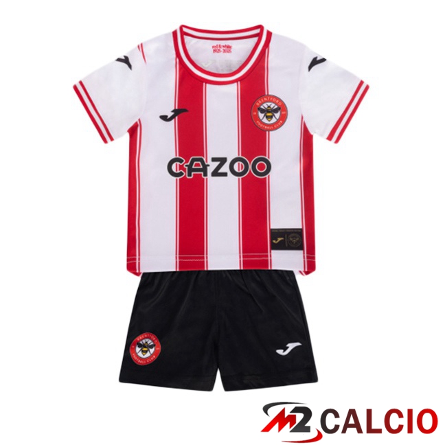 Maglie Calcio Brentford FC Bambino Prima Rosso Bianco 2025/2026