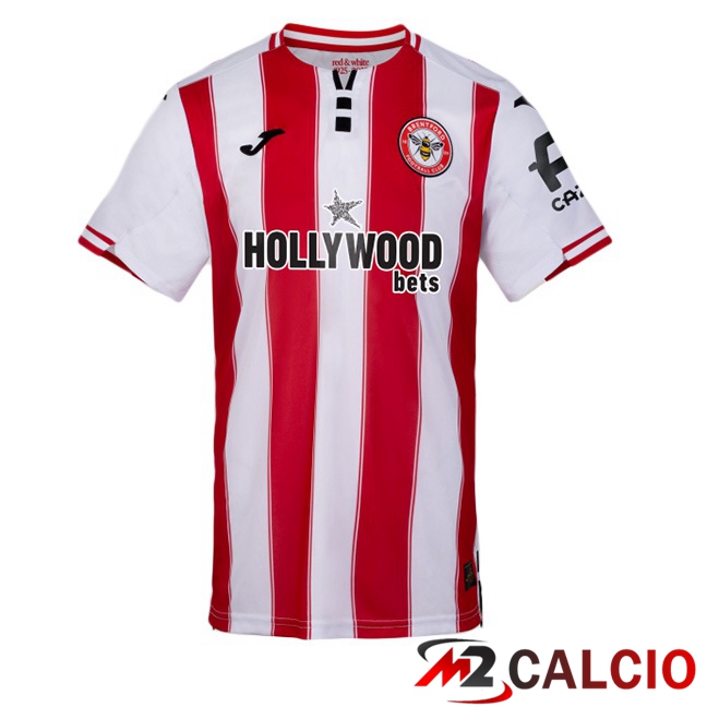 Maglie Calcio Brentford FC Prima Rosso Bianco 2025/2026