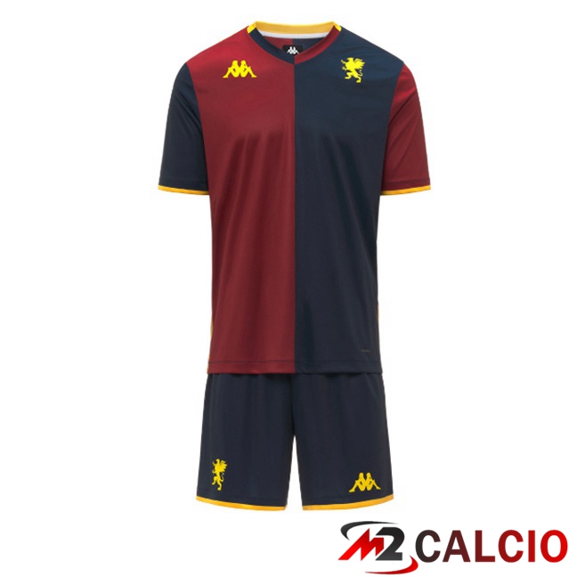 Maglie Calcio Genoa CFC Bambino Prima Rosso Blu Reale 2025/2026