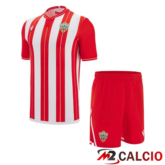 Maglie Calcio UD Almeria Bambino Prima Rosso Bianco 2025/2026
