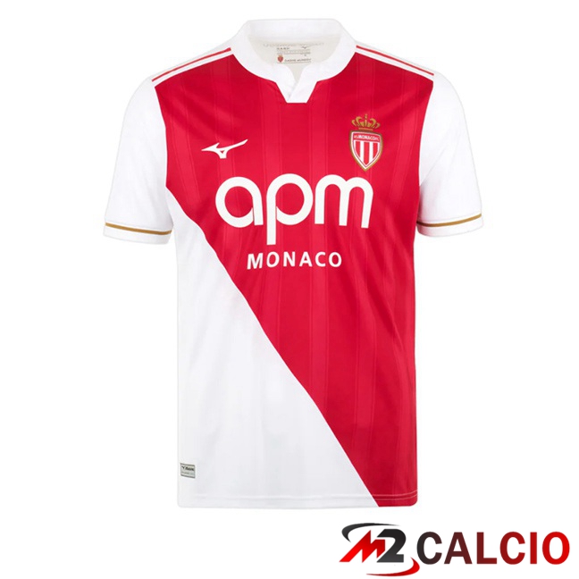 Maglie Calcio AS Monaco Prima Bianco Rosso 2025/2026