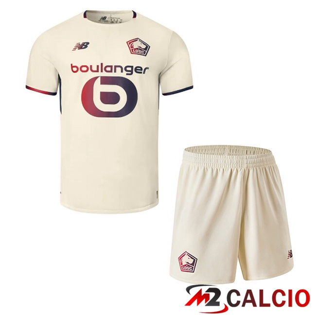 Maglie Calcio Lille OSC Bambino Seconda Giallo 2025/2026