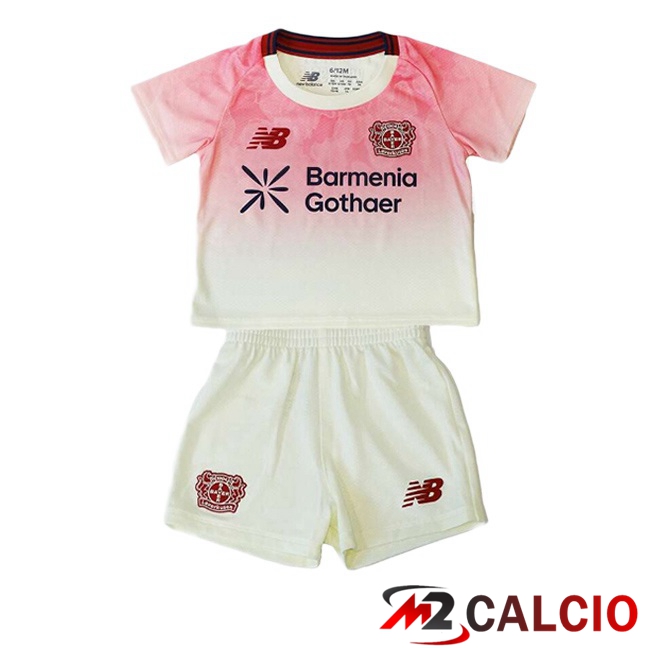 Maglie Calcio Bayer 04 Leverkusen Bambino Seconda Bianco Rosa 2025/2026