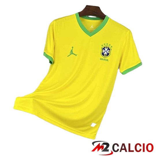 Maglie Calcio Brasile Jordan Edizione Speciale Giallo 2025 2026