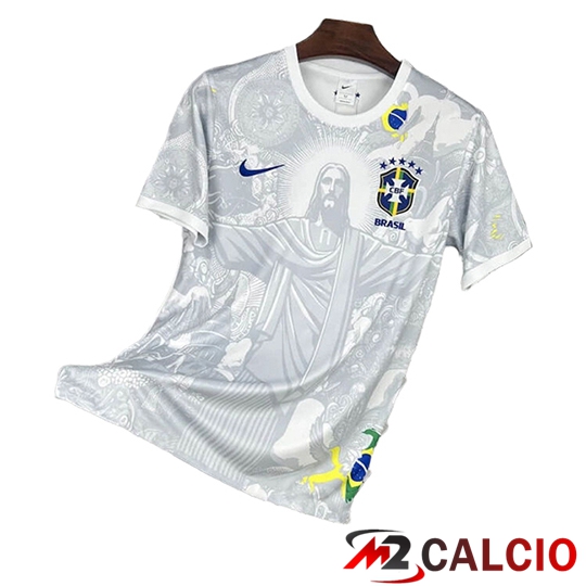 Maglie Calcio Brasile Edizione Speciale Bianco 2025 2026