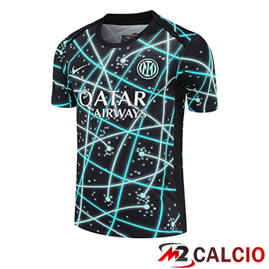 T Shirt Allenamento Inter Milan Nero Blu 2025 2026