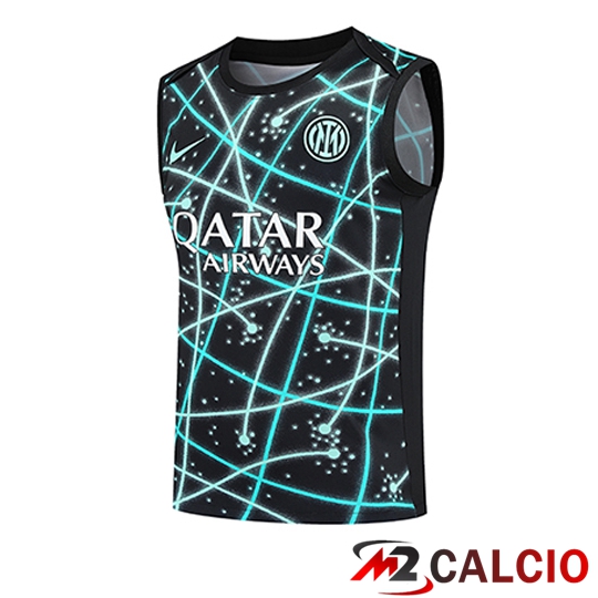Canotta Allenamento Inter Milan Nero Blu 2025 2026