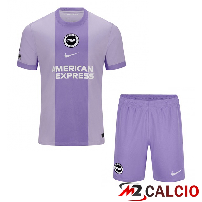 Maglie Calcio FC Brighton Bambino Seconda Viola 2025/2026