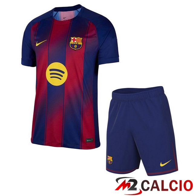 Maglie Calcio FC Barcellona Bambino Prima Blu Rosso 2025/2026