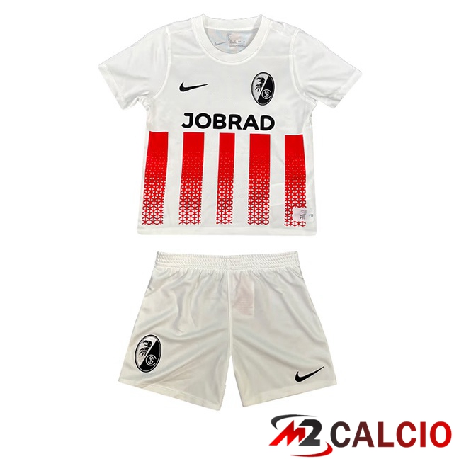 Maglie Calcio SC Fribourg Bambino Prima Rosso Bianco 2025/2026