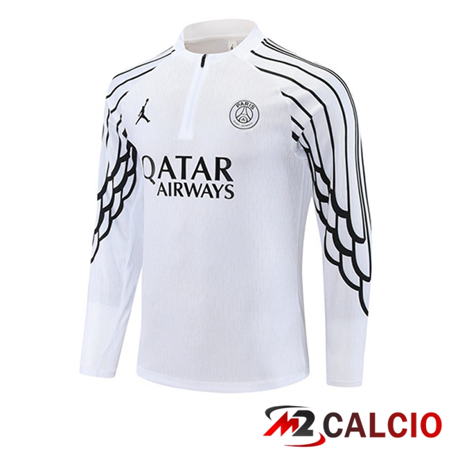 Felpa Allenamento Jordan Paris PSG Bianco 2025/2026