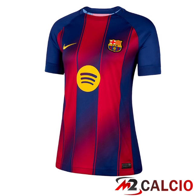 Maglie Calcio FC Barcellona Donna Prima Blu Rosso 2025/2026