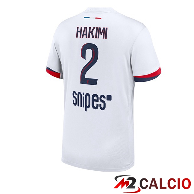 Maglie Calcio Paris PSG (Hakimi 2) Seconda Bianco 2025/2026